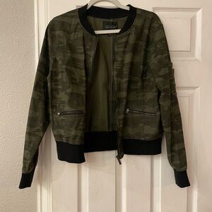 Anthropologie (Sanctuary): Camo Bomber Jacket. Size Medium